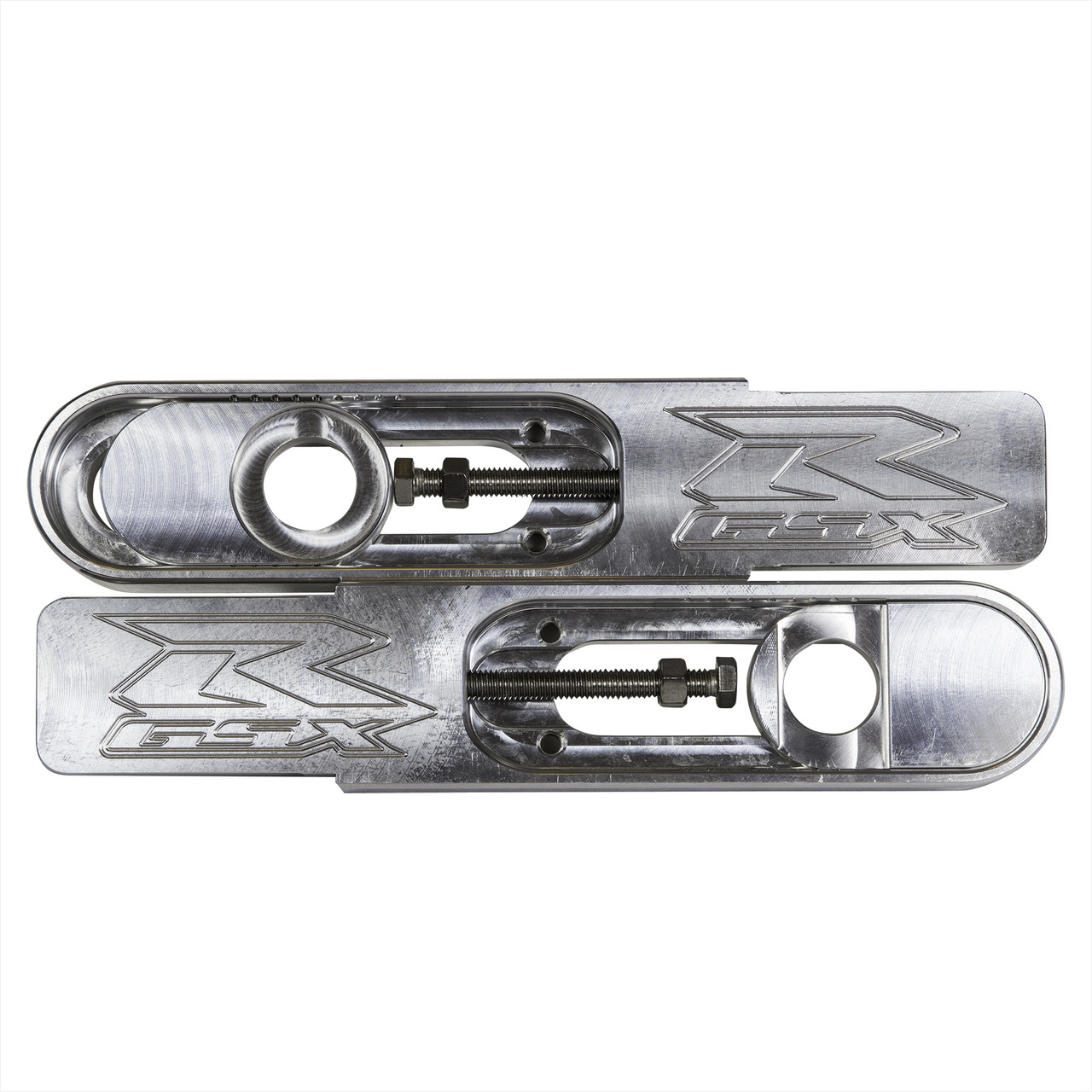 GSXR 1000 Swingarm Extensions Raw Engraved