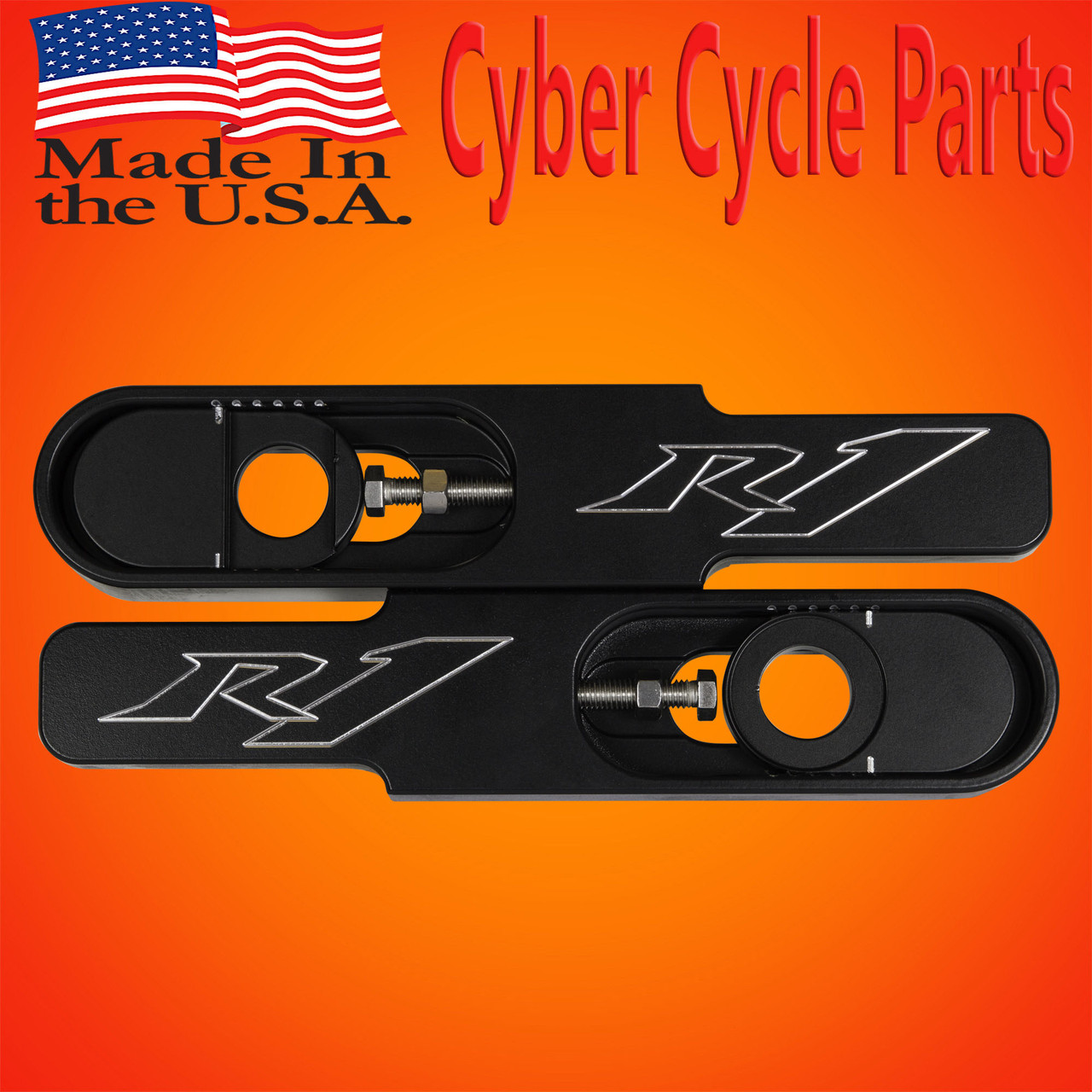 Yamaha R1 Swingarm Extensions - Black Engraved