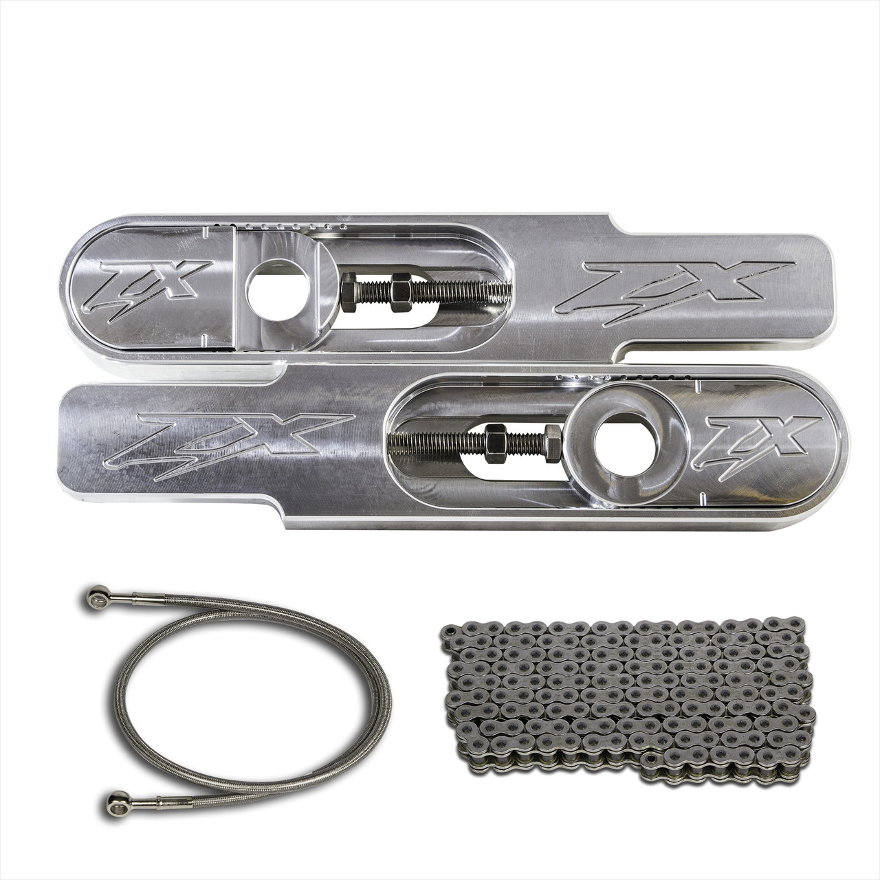 Kawasaki Ninja ZX-10R Swing arm Extensions Raw Engraved