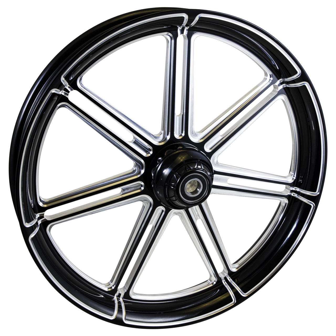 FTD Customs Black Contrast Harley Davidson Motorcycle Wheel 