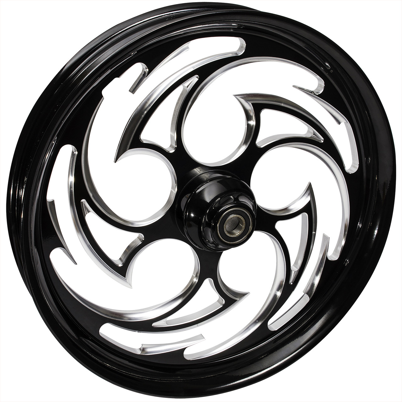 FTD Customs Black Contrast Harley Davidson Motorcycle Wheel 