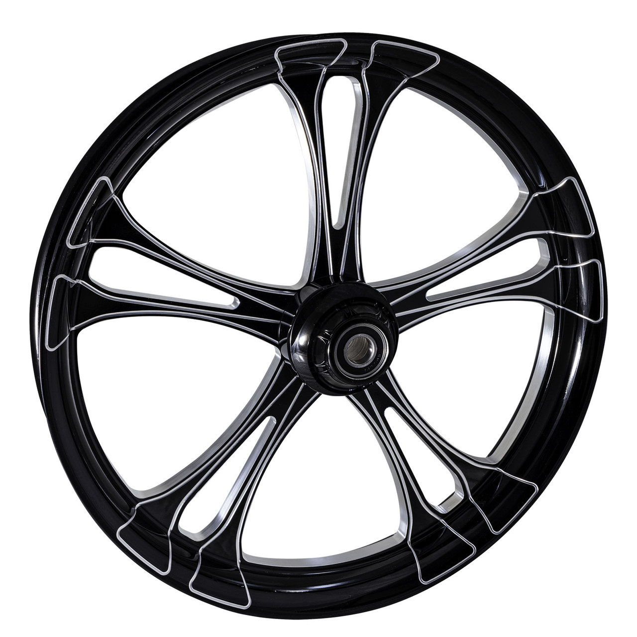Cyber Cycle Parts Indian Challenger Black Contrast Wheels - Maverick
