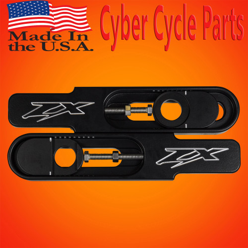 Kawasaki ZX-7R Swingarm Extensions - Raw Finish - Engraved