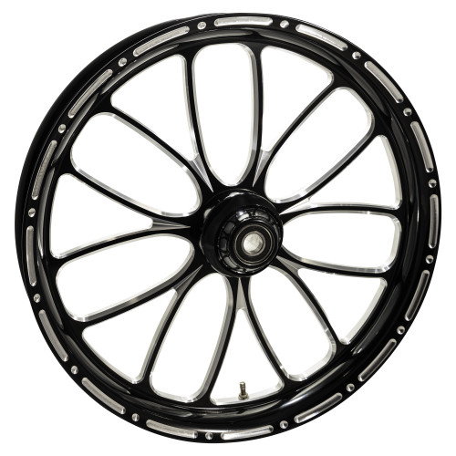 FTD Customs Black Contrast Harley Davidson Motorcycle Wheel 