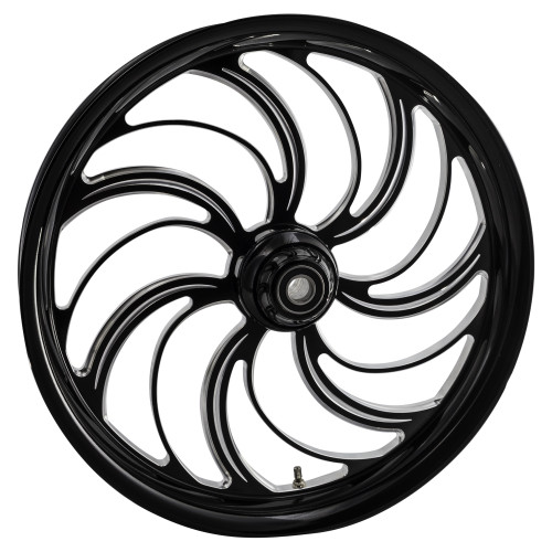 FTD Customs Black Contrast Harley Davidson Motorcycle Wheel 