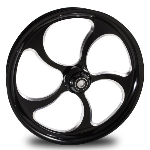 Harley Davidson Black Contrast Fatboy Wheels - Maze
