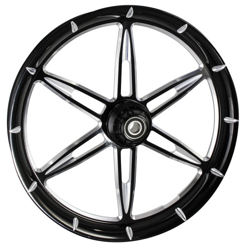 Harley Davidson Black Contrast Fatboy Wheels - 6ix Shooter
