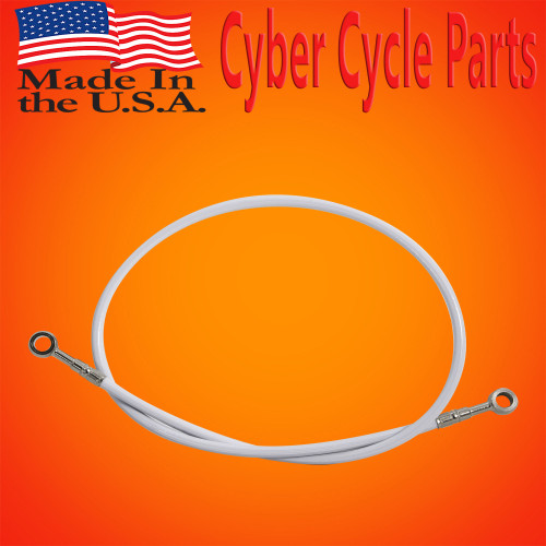 Galfer 36 inch white rear extended brake line