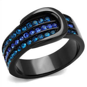 TK2549 - IP Black(Ion Plating) Stainless Steel Ring with Top Grade Crystal in Multi Color TK2549 - IP Black(Ion Plating) Stainless Steel Ring with Top Grade Crystal in Multi Color