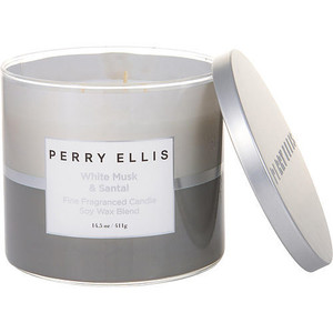PERRY ELLIS WHITE MUSK & SANTAL by Perry Ellis SCENTED CANDLE 14.5 OZ PERRY ELLIS WHITE MUSK & SANTAL by Perry Ellis SCENTED CANDLE 14.5 OZ