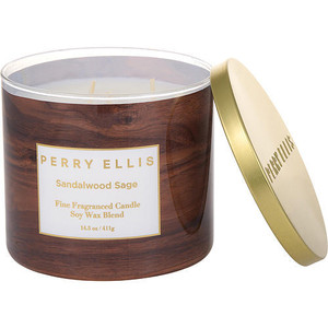 PERRY ELLIS SANDALWOOD SAGE by Perry Ellis SCENTED CANDLE 14.5 OZ PERRY ELLIS SANDALWOOD SAGE by Perry Ellis SCENTED CANDLE 14.5 OZ