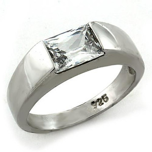 LOAS1179 - Rhodium 925 Sterling Silver Ring with AAA Grade CZ in Clear LOAS1179 - Rhodium 925 Sterling Silver Ring with AAA Grade CZ in Clear