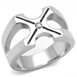 TK3278 - High polished (no plating) Stainless Steel Ring with AAA Grade CZ in Clear TK3278 - High polished (no plating) Stainless Steel Ring with AAA Grade CZ in Clear