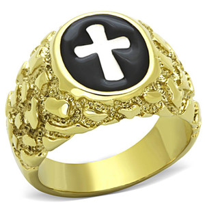TK1358 - Two-Tone IP Gold (Ion Plating) Stainless Steel Ring with No Stone TK1358 - Two-Tone IP Gold (Ion Plating) Stainless Steel Ring with No Stone