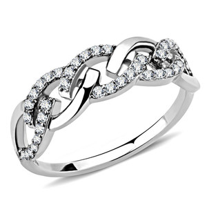 DA163 - High polished (no plating) Stainless Steel Ring with AAA Grade CZ in Clear DA163 - High polished (no plating) Stainless Steel Ring with AAA Grade CZ in Clear