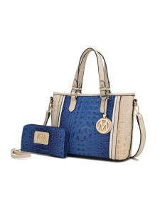 Lizza Croco Embossed Tote Handbag - 9 Color Variants Lizza Croco Embossed Tote Handbag - 9 Color Variants
