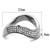 TK2181 - High polished (no plating) Stainless Steel Ring with Top Grade Crystal in Clear