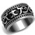 TK2233 - High polished (no plating) Stainless Steel Ring with Epoxy in Jet