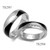 TK2567 - Two-Tone IP Black (Ion Plating) Stainless Steel Ring with No Stone - b