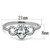 TS486 - Rhodium 925 Sterling Silver Ring with AAA Grade CZ in Clear - b