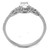 TS486 - Rhodium 925 Sterling Silver Ring with AAA Grade CZ in Clear - b