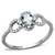TS486 - Rhodium 925 Sterling Silver Ring with AAA Grade CZ in Clear - b