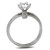 TS464 - Rhodium 925 Sterling Silver Ring with AAA Grade CZ in Clear - b