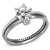 TS464 - Rhodium 925 Sterling Silver Ring with AAA Grade CZ in Clear - b