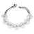 3W1006 - High polished (no plating) Stainless Steel Bracelet with Ceramic in White