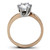 TK1161 - Two-Tone IP Rose Gold Stainless Steel Ring with AAA Grade CZ in Clear