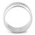 TK3225 - High polished (no plating) Stainless Steel Ring with AAA Grade CZ in Clear