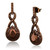 3W1115 - IP Coffee light Brass Earrings with AAA Grade CZ in Light Coffee