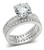 LOS527 - Rhodium 925 Sterling Silver Ring with AAA Grade CZ in Clear