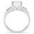 SS061 - Silver 925 Sterling Silver Ring with AAA Grade CZ in Clear