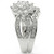 1W008 - Rhodium Brass Ring with AAA Grade CZ in Clear
