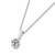 Six prong Moissanite pendant 925 silver necklace collarbone chain