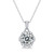 Flower ball Moissanite pendant 925 silver necklace collarbone chain silver