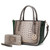 Bonnie Faux Crocodile Embossed Satchel with Wallet Bag by Mia K - 8 Color Variants