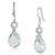 3W634 - Rhodium Brass Earrings with AAA Grade CZ in Clear