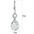 3W634 - Rhodium Brass Earrings with AAA Grade CZ in Clear