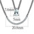 TS514 - Rhodium 925 Sterling Silver Necklace with AAA Grade CZ in Clear