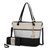 MKF Collection Vallie Color-Block Women Tote Bag with Matching Wallet by Mia K - 9 Color Variants