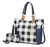 MKF Collection Bonita Checker Tote Handbag & Wallet Set Women by Mia K - 10 Color Variants