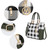 MKF Collection Bonita Checker Tote Handbag & Wallet Set Women by Mia K - 10 Color Variants