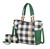 MKF Collection Bonita Checker Tote Handbag & Wallet Set Women by Mia K - 10 Color Variants