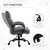 Big and Tall High Back PU Leather Upholstery, Ergonomic  Executive Office Chair with Wide Seat, Adjustable Height and Swivel Wheels, Rating 485lbs (Grey)