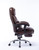 High Back Massage Reclining Executive Office Chair with Footrest, Breathable Massaging Thick Lumbar Cushion, Adjustable Angle, Rating  300lbs (Brown)