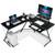 L Shaped Computer  Workstation with Movable Monitor Stand