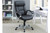 Classic Office Chair with Cushioned Headrest and Adjustable Work Silver/Black Armrest (Black)