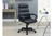 Faux leather Cushioned Upholstered Adjustable Height Office Chair (Black )